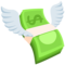 Money With Wings emoji on Messenger